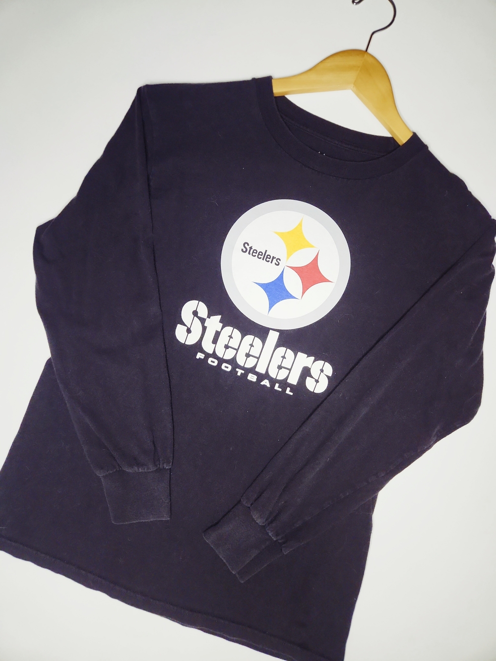 Majestic Steelers Long Sleeve T-Shirt in Black